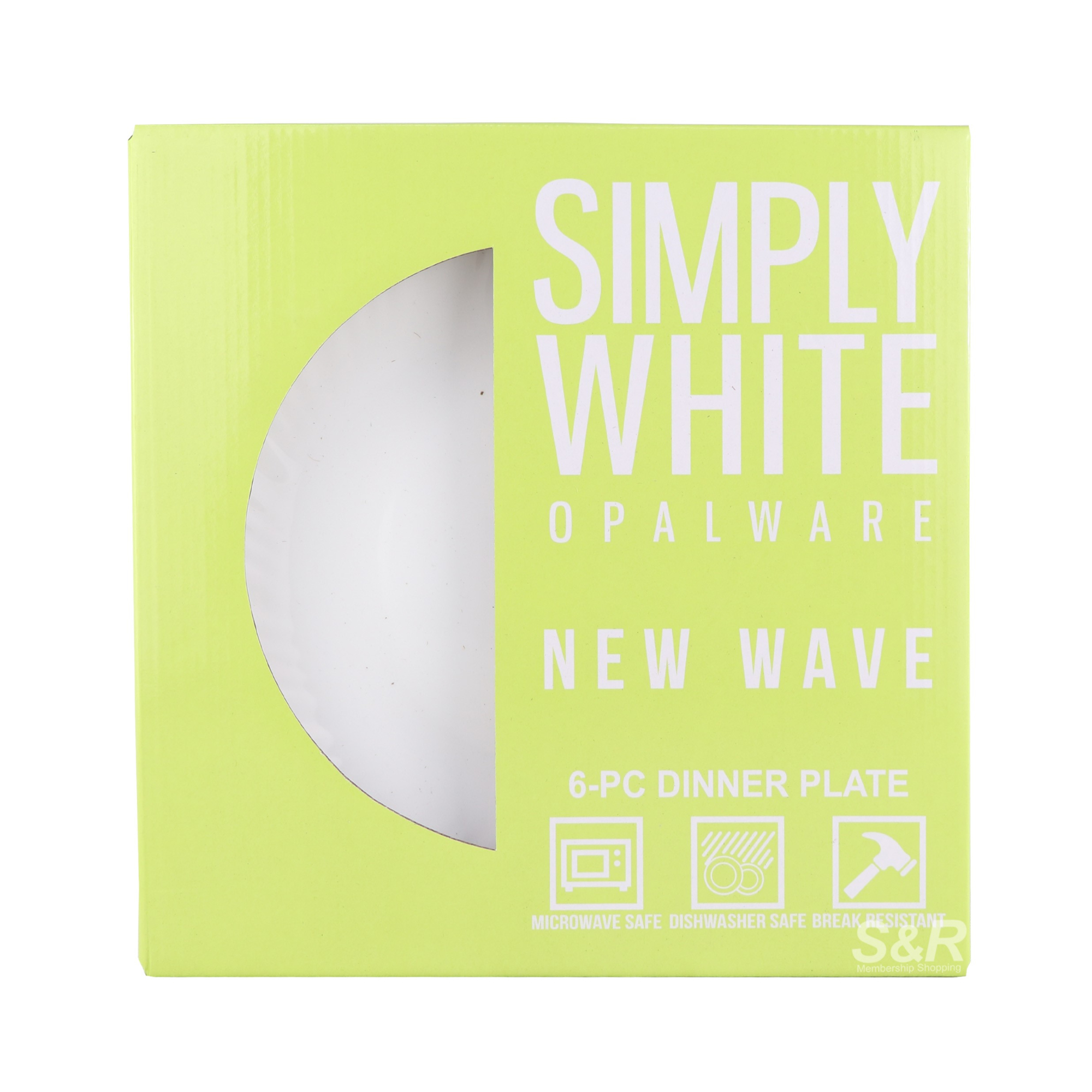 Simply White Opalware New Wave Dinner Plate 6pcs Simply White Opalware New Wave Dinner Plate 6pcs